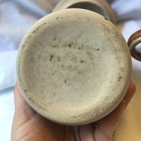 Chatham Pottery Vintage Flower and Pine Creamer and Sugar set - Picture 8 of 11